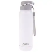 Insulated Sports Water Bottle Stainless Steel With Straw Oasis 500ml - White