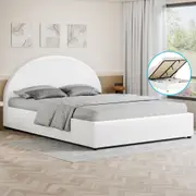 ALFORDSON Bed Frame Queen Double King Single Gas Lift Storage Foundation White