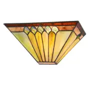 GRAHAM Tiffany-style 1 Light Mission Indoor Wall Sconce 12" Wide