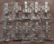 10 Full Overlay Concealed Frameless Cabinet Hinge Soft Closing Clip Plate Screws