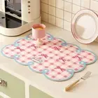 Rectangular Dining Table Mat Water Absorbing Insulation Mat Household