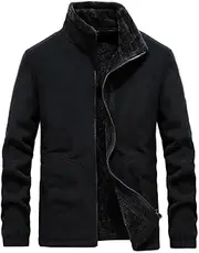 [SWEPER] Men'S Fleece Jacket - Autumn Fleece Jacket Men'S Cardigan Casual Loose Size Fashionable Versatile Personality Cardigan Warm Fleece Jacket