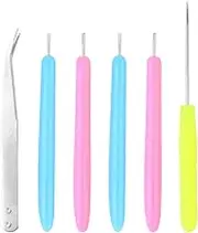 DECORNIJIA 6pcs Paper Quilling Tool Set Paper Craft Home DIY Paper Quilling Paper Quilling Needle Pen Paper Strips Tool Paper Rolling Pen Making Kit Paper Quilling Tools Random Color