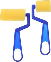 2pcs Boys and Girls Painting Roller Sponge Brush Set Mini DIY Art Tools Comfortable to Hold Sponge Rollers for Art Classes