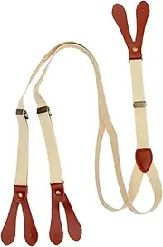 [TEMPNAP] Material Suspenders Button Whole Suspenders for Men Belt Y-Back Elastic Suspenders for Work School Special Events