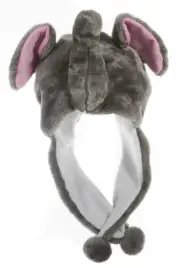 Animal Shape Super Soft Plush Childrens Hat -ELEPHANT . New