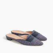 J CREW NWB Navy Tweed Loafer/Mules/Flats 9.5 * $128