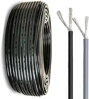 16 Gauge Wire 15~100FT Spiral Shielded Cable PVC High Temperature Resistance Sheathed Electrical Wire Tinned Copper Conductor Single Core Suitable for Household Appliances(50FT,22AWG)