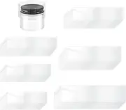 Glarks 480Pcs Clear Shrink Wrap Band, 6 Sizes Perforated PVC Wrap Bags Multi Sizes Tamper Seal Shrinkbands Heat Shrink Seal Bands Kit for Bottles, Jars, Tubes, Cans and Tins