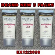 Neutrogena Ultra Sheer Dry-Touch SPF 30 Sunscreen Lotion, 3 fl. oz NEW 3PKS