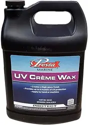 Presta UV Crème Wax - Creates High Gloss Finish and Long-Lasting Shine / Traditional Wax for Use On Fiberglass, Gel Coat and Painted Vehicle Finishes / 1 Gallon. (166101)