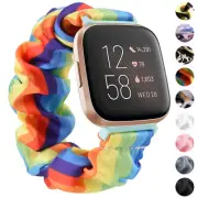 Scrunchie Loop Watch Band Elastic Wrist Strap For Fitbit Sense 2 /Fitbit Versa 4