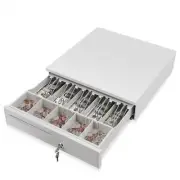 Cash Drawer w/5 Bill/5 Coin Tray Compatible with Star and Epson Printers Gray