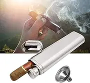 Stainless Steel Flask, Portable Cigar Case Sealing Copper Top - Prevent Leakage of Water for Cigar Holder for Hip Flask