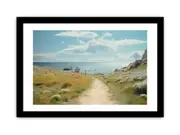 Sand Steps Beach Art Framed Print