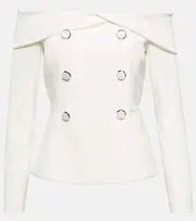 [Max Mara] Max Mara Bridal off-shoulder cady blazer UK 14 white