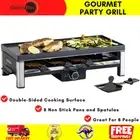Large Party Griller Electric Griddle NonStick Grill Pancake Maker w/ 8 Mini Pans