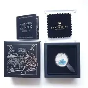 2025 Perth Mint Lunar Year of the Snake 1/2 oz Silver Coloured Coin In Hand
