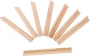 GARVALON DIY Supply 8pcs Wooden Domino Holders Desktop Domino Bases Wooden Racks Educational Toys for Boys and Girls