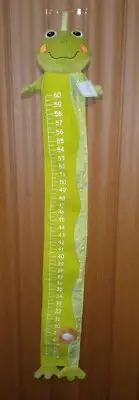 BABY GANZ Frog Growth Chart w/Flower Baby Girl/ Boy Plush Wall Hanging NEW 60" X
