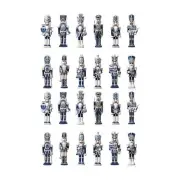 24Pcs Christmas Nutcracker Wooden Ornaments Decor for Bedroom Indoor Outdoor