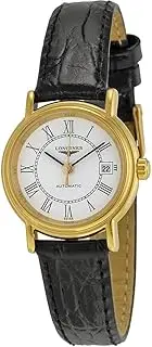 [Longines] Presence Automatic White Dial Black Leather Ladies Watch L43212112