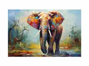 Modern Art Elephant Teeth Canvas Print