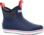XTRATUF Performance Series 6" Men’s Full Rubber Ankle Deck Boots, Navy & Red (22733)