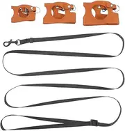 Parliky 1 Set Adjustable Bearded Dragon Harness and Leash Set Comfortable Outdoor Vest for Lizards Amphibians and Small Pets Easy Wear Design with Snap Buttons and Dual Fixed Points