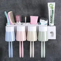 在飛比找樂天市場購物網優惠-衛生間吸壁式牙刷架壁掛洗漱架牙刷漱口杯置物架收納