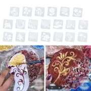 20 Pcs Flower Stencil Templates Leaf Drawing Template Reusable Painting Stencils