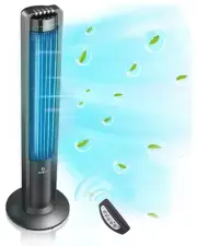 115° Oscillating Modern Tower Fan for Bedroom, 43'' Standing Fan with Remot