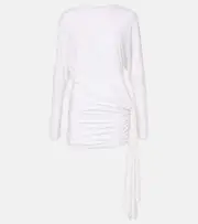 [Christopher Esber] Christopher Esber Side Cowl draped jersey minidress AU 12 white