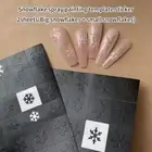 2 Sheets Airbrush Stencil For Nails Winter Snowflake Snow Tree Christmas Dec _mo