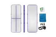 Inflatable AirTrack Air Track Gymnastics Tumbling Floor Mat with Electric Pump Purple 3x1x0.1m