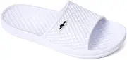 [HEVA] Men's Shower & Bathing Shoes Slide Sandals, White, 10.5 AU
