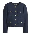 NWT J.Crew Isabelle Lady Jacket in Navy Blue Multi Italian Tweed 2