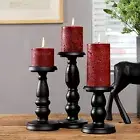 Black Iron Candlestick Pillar Candle Holder Stand for LED Pillar Candles