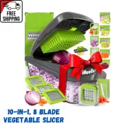Mueller Pro-Series 10-in-1, 8 Blade Vegetable Slicer, Onion Mincer Chopper