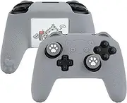 GeekShare Pink Cat Paw Controller Skin Grips Set Compatible with Switch Pro-Anti-Slip Silicone Protective Cover Case Joystick Caps for Switch Pro Wireless Controller (Grey)