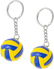 Abaodam 2Pcs Volleyball Keychains Compact Keychain Bag Pendants Decorative Key for Sports Enthusiasts present for Volleyball Fans Design