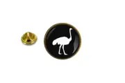 pins pin's badge metal lapel hat button ostrich