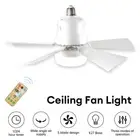 Modern LED Ceiling Fan with Light Bedroom Living Room Fan Lamp Remote Control