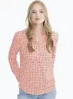 Southern Tide Hadley Gingham Shirt Women’s Small Rocky Top Orange Tennessee New