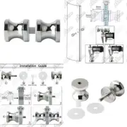 Alise L7000 Shower Glass Door Knob Bathroom Round Back-to-Back Handle Double