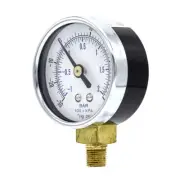 Dry Lower Mount Vacuum Gauge with 2" Dial, 30" Hg VAC/30 PSI, 1/8" Male NPT
