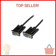 StarTech.com 1m Black DB9 RS232 Serial Null Modem Cable F/F - DB9 Female to Fema