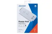JACKSON 10A Power Hub with 2x USB-A, 2x USB-C Ports & 2x 3Pin Power Outlets
