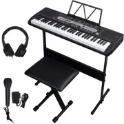 61 Key Digital Electronic Keyboard Piano Set for Beginners, Black