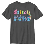 Stitch Colorful Action Poses Stitch T-Shirt